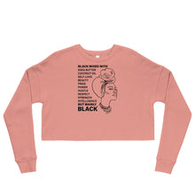 Load image into Gallery viewer, Black Mixed with Black Crop Sweatshirt