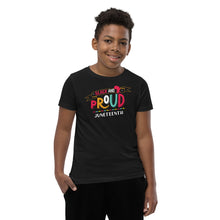 Load image into Gallery viewer, Black & Proud Youth Short Sleeve T-Shirt
