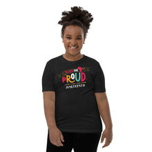 Load image into Gallery viewer, Black & Proud Youth Short Sleeve T-Shirt