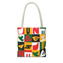 Load image into Gallery viewer, Bold Juneteenth Tote Bag | AOP | Festival Carryall | Black History Celebration
