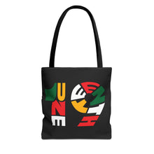 Load image into Gallery viewer, Bold Juneteenth Tote Bag | AOP | Festival Carryall | Black History Celebration
