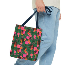Load image into Gallery viewer, Black Girl in Nature - Floral Pattern Tote Bag - Size 13x13
