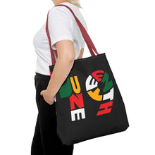 Load image into Gallery viewer, Bold Juneteenth Tote Bag | AOP | Festival Carryall | Black History Celebration
