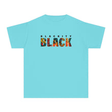 Load image into Gallery viewer, Colorful Youth Midweight Tee with 'Blackity Black' Design, Youth T-Shirt, Gift for Kids, Trendy Apparel, Casual Wear, Black History Month
