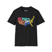 Load image into Gallery viewer, We Built This Jawn For Free - Unisex T-Shirt (black, purple)
