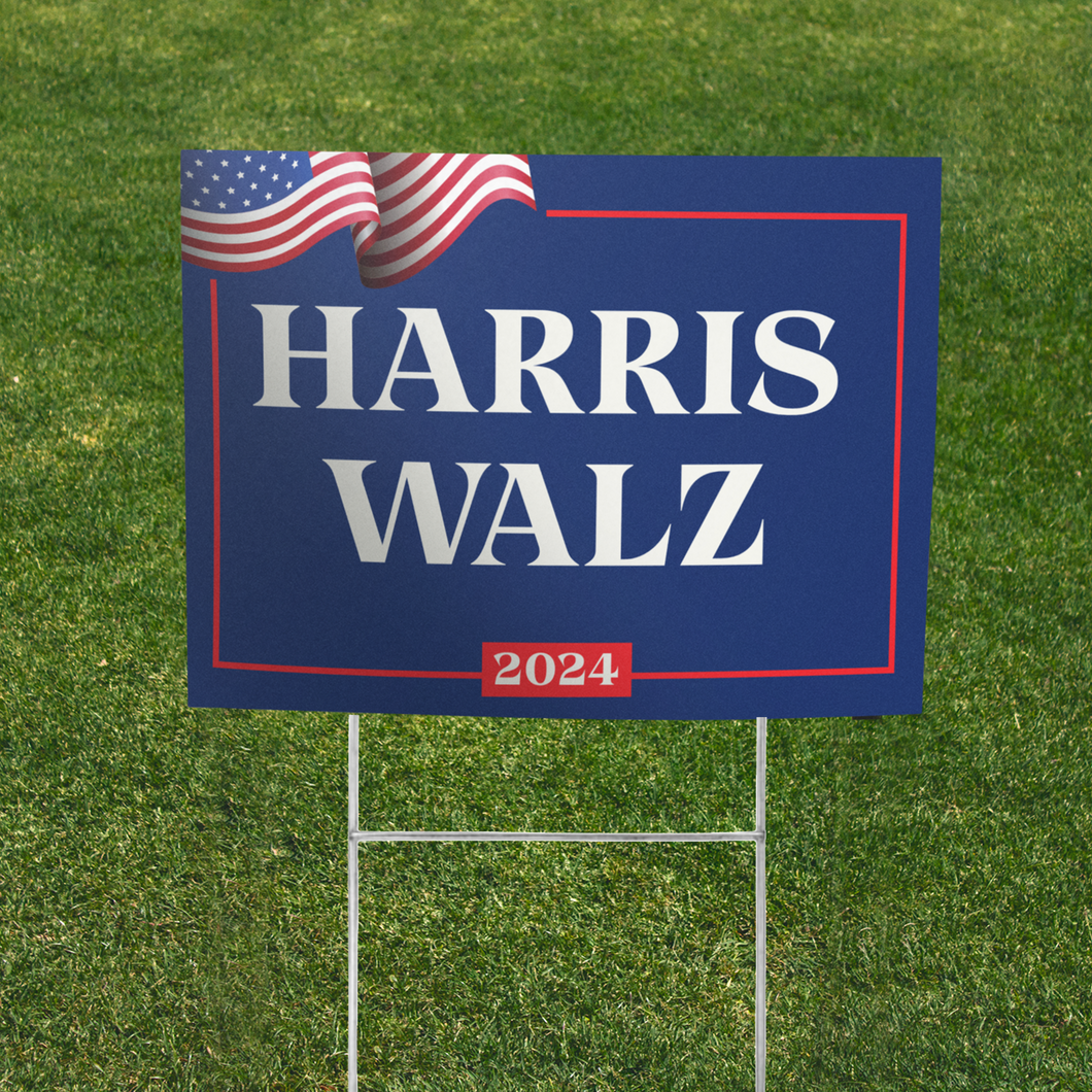 Harris Walz 2024 - Flag - YARD SIGN