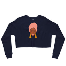 Load image into Gallery viewer, Black Woman Dangle Earrings Crop Sweatshirt
