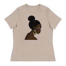 Load image into Gallery viewer, Black Women Blue Eyes Relaxed T-Shirt
