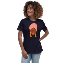 Load image into Gallery viewer, Black With Dangle Earrings Women&#39;s Relaxed T-Shirt
