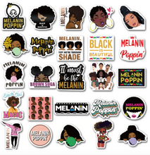 Load image into Gallery viewer, 50PCS Melanin Poppin&#39; Black Girl Stickers
