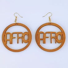 Load image into Gallery viewer, Afro Styled Wooden Earrings

