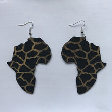 Load image into Gallery viewer, Africa Wooden Laser Cut Earrings
