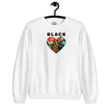 Load image into Gallery viewer, Black Love Large Heart Unisex Sweatshirt
