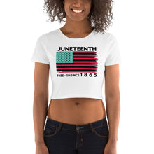 Load image into Gallery viewer, Juneteenth Free-ish Women’s Crop Tee
